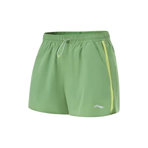 LINING Fitness Series Sports Shorts Women's Stone Moss Green