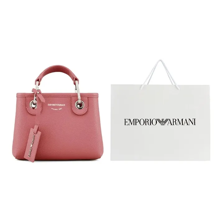 EMPORIO ARMANI Polyurethane Tote Bag Shopping Bag Shoulder Bag Crossbody Bag Handbag Mini Women's Pink-9