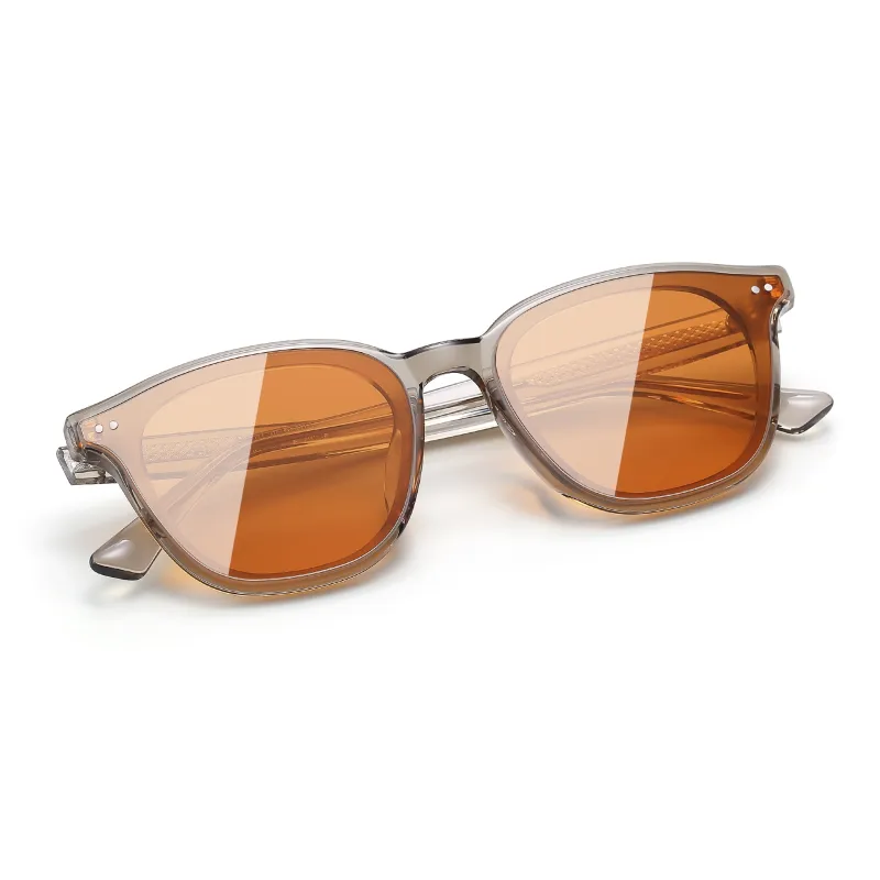 PULAIS Plate Frame Round Sunglasses Unisex-0