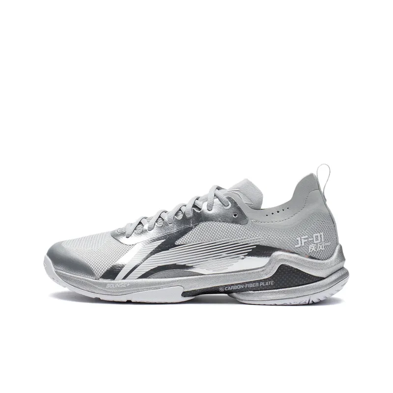 LINING Sprint Pro Badminton Shoes Unisex Low Top Silver-0