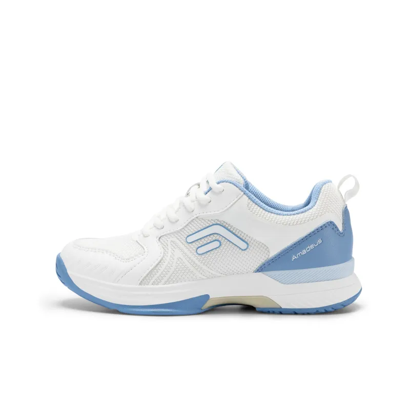 Fitville Cushioning, Abrasion Resistant, Slip Resistant Low Top Tennis Shoes Women's White Blue-19