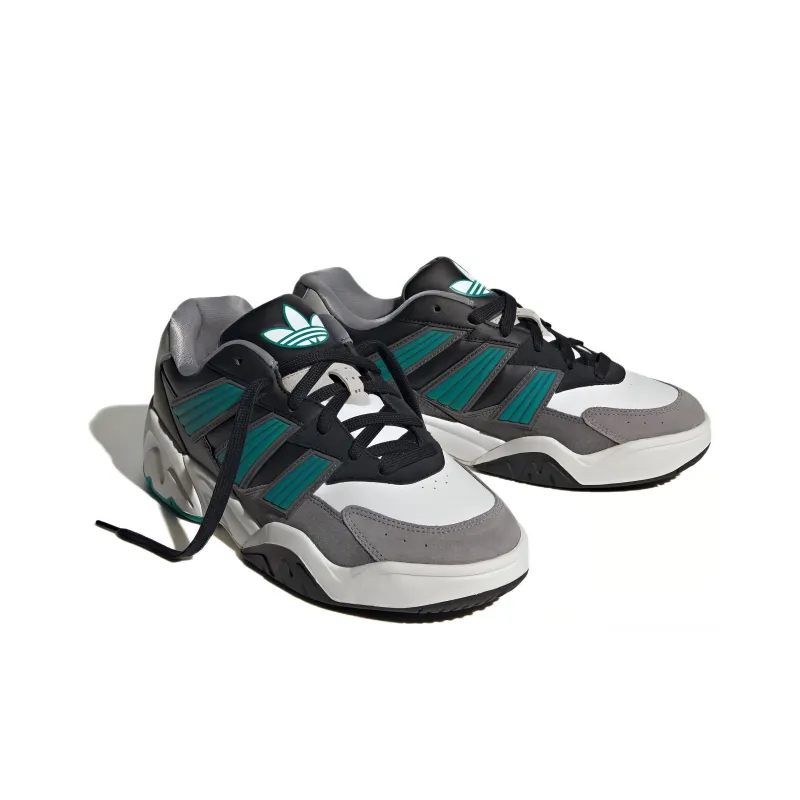 Adidas Originals Court Magnetic Anti Slip Wear Resistant Mid Top Skateboard Shoes Unisex Black White Gray-2