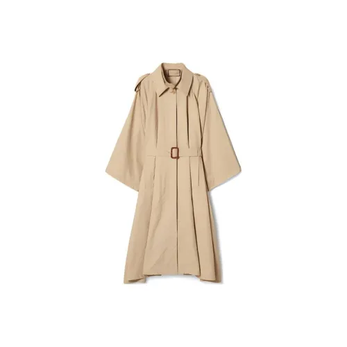 GUCCI Trench Coats Women's Beige