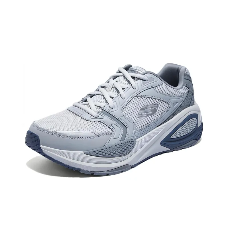 Skechers Cushioning Wear Resistant Breathable Supportive Lightweight Rebound Low Top Casual Shoes Men's Gray-2