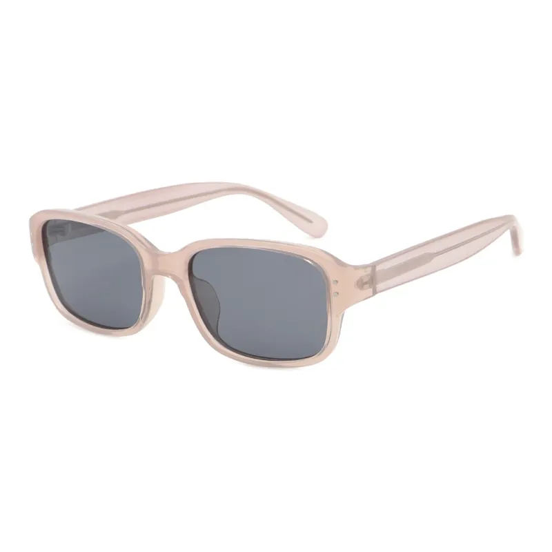Pair Ponyo TR/Memory Plastic Square Sunglasses Unisex Transparent Pink-0