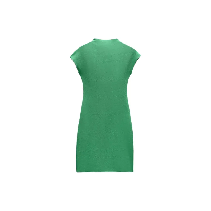 ZARA Short-Sleeved Dresses Women's Green-1