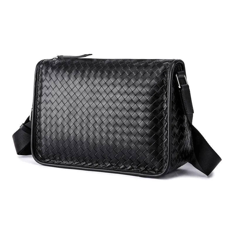 Ace Paul Top Grain Cow Leather Shoulder Bag Regular Unisex Black-0