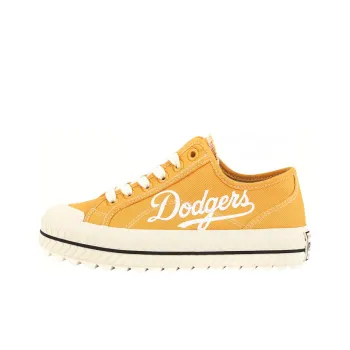 MLB Playball New Chunky Anti-Slip And Wear-Resistant Lightweight Low-Top Canvas Shoes Unisex Yellow