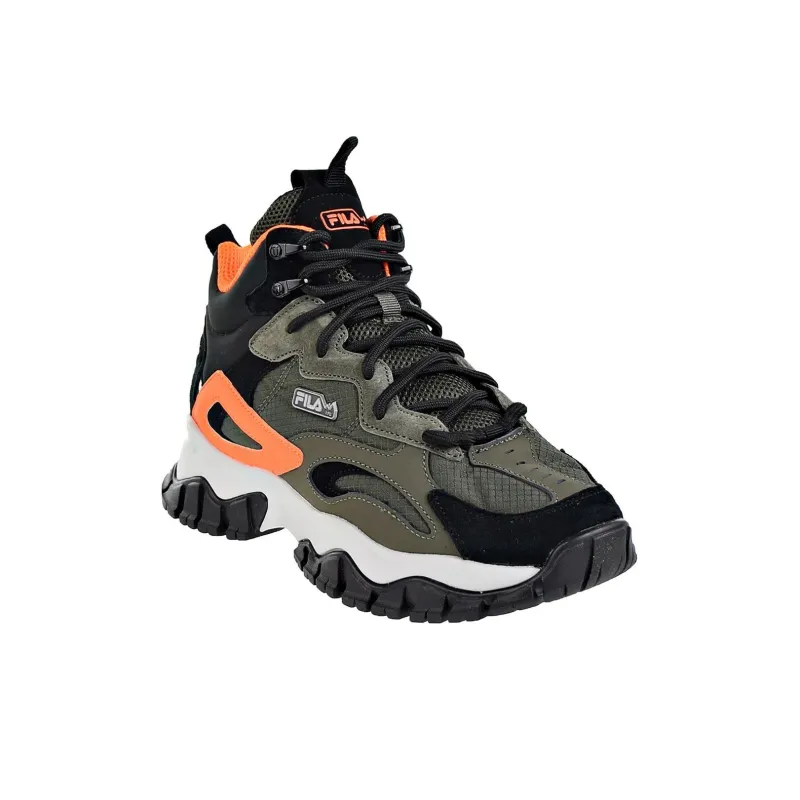 FILA Ray Tracer Cushioning Anti Slip And Wear Resistant Low Top Casual Shoes Men's Green Black-2