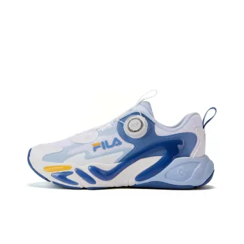 FILA KIDS Slip Resistant Cushioning Low Top Kids' Running Shoes White Blue Teenagers