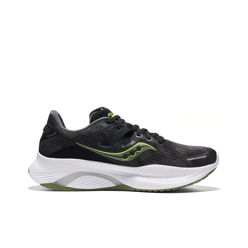 Saucony Guide 16 Cushioning Support Rebound Low Top Training Running Shoes Men's Black Green-1
