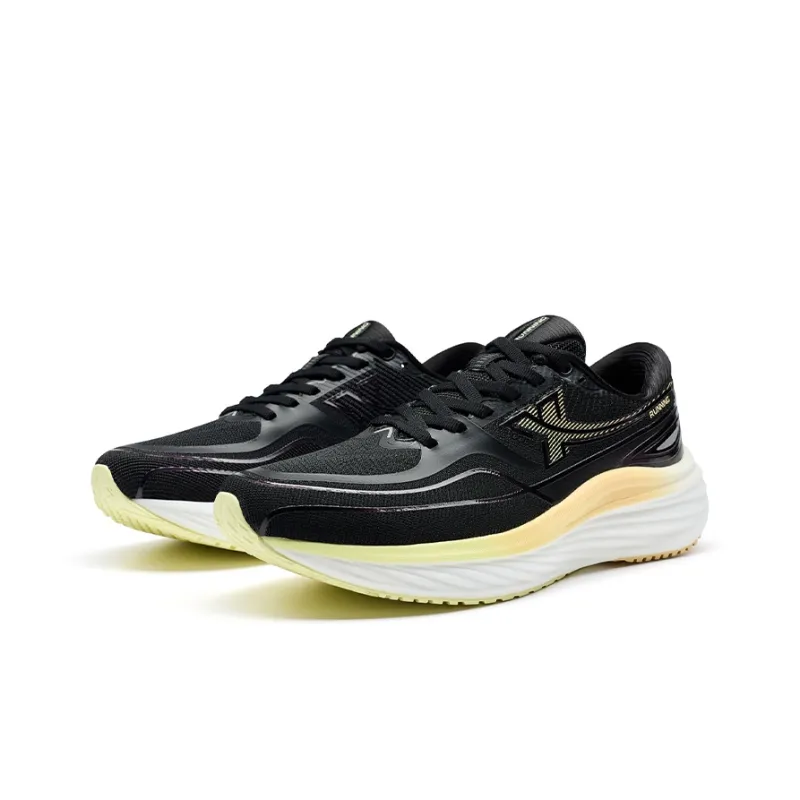 XTEP Running Shoes Women's Low Top Black/Yellow Fluorescent-4