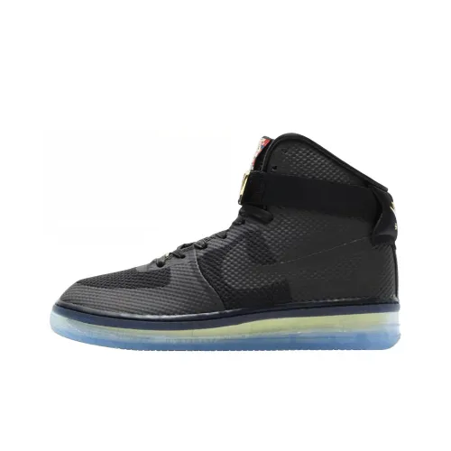 Nike Air Force 1 Skateboard Shoes Unisex High-Top Black/Gold