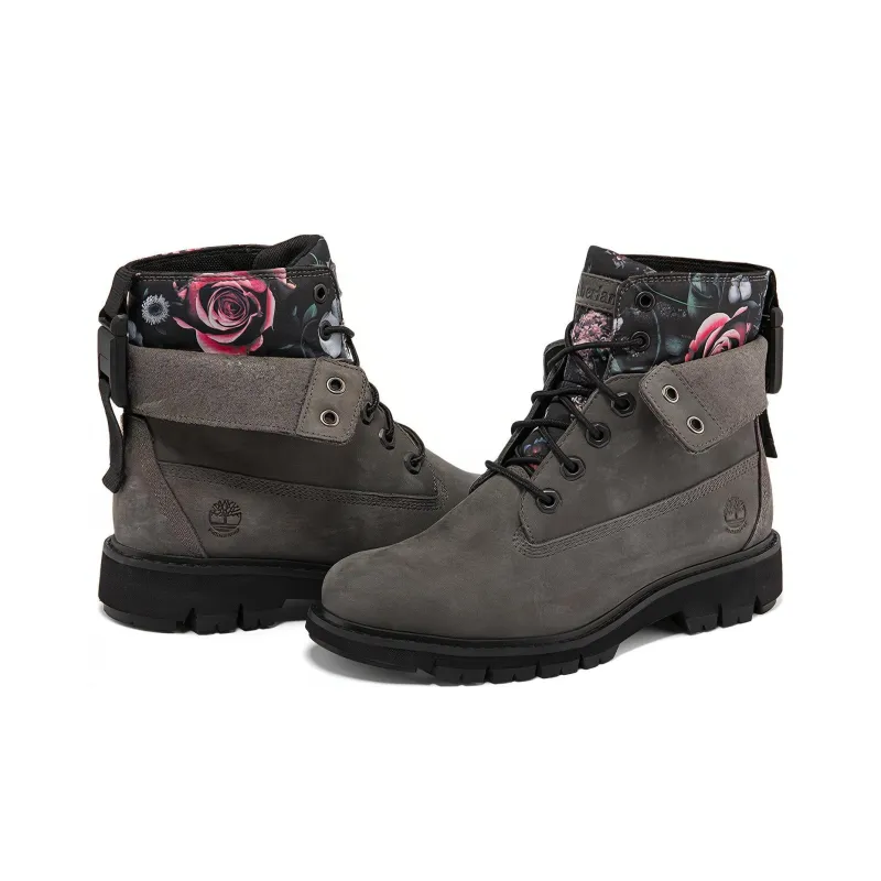 Timberland Lucia Way 6 Inch Waterproof Roll Top Boots 'Grey And Floral' Women's-4