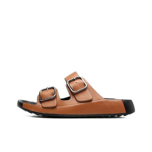 S. T.DUPONT Cooling Casual Slippers Men's Yellow Brown
