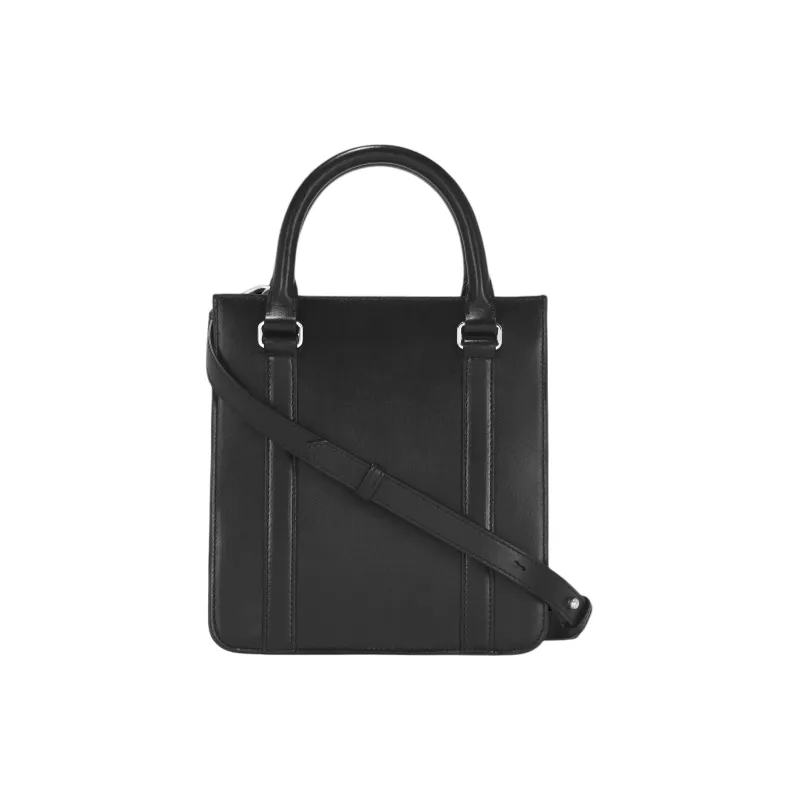 MONTBLANC Meisterstuck Full Grain Cow Leather Tote Bag, Shopping Bag, Handbag Mini Men's Black & Olive Green-3