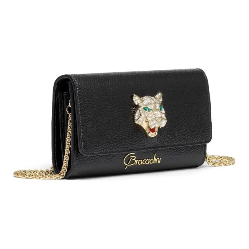 Braccialini Leather Wallet Women's Black-1