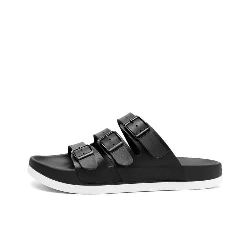 HLA Beach Sandals Men Black/White