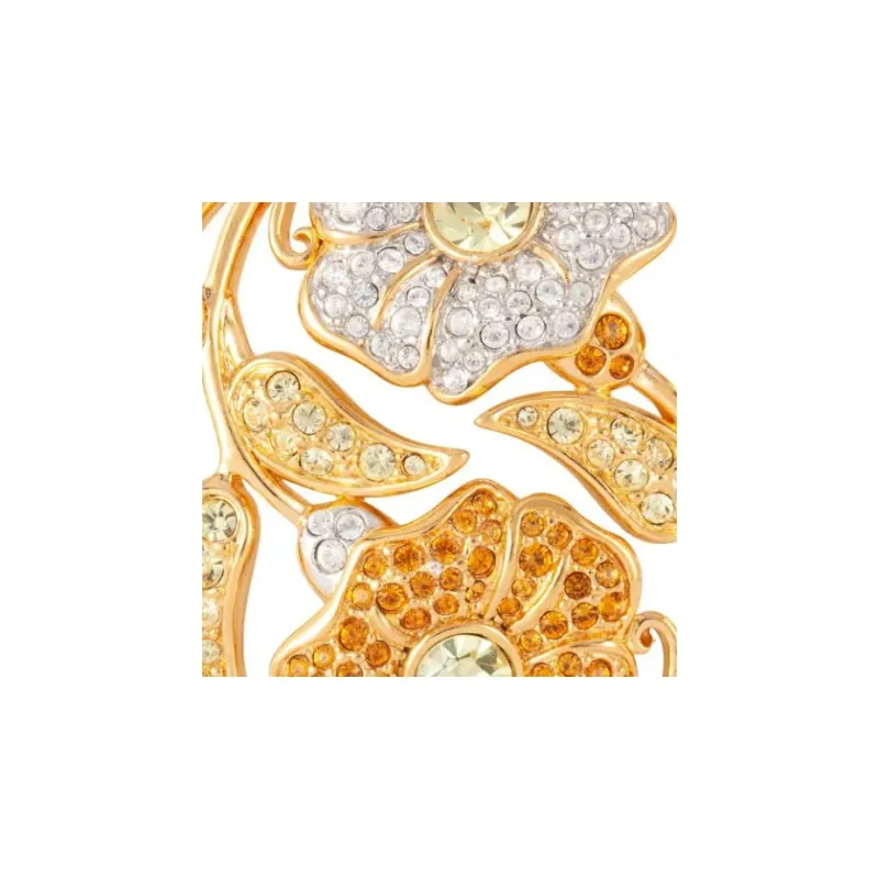 Swarovski 2001 Crystal embellished Floral Brooch-2