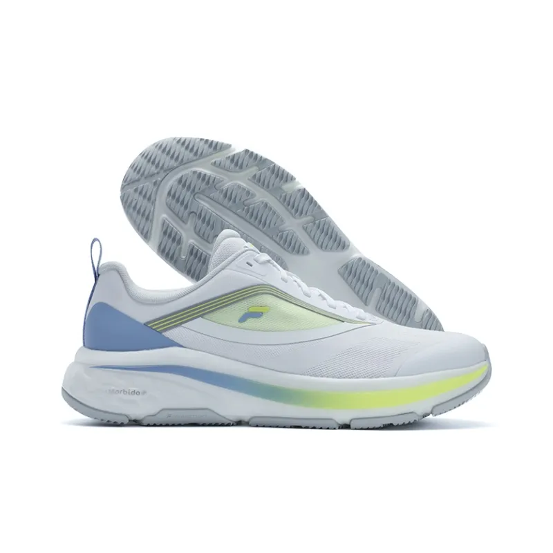 FILA NUVOLE 2 Cushioned Slip Resistant Low Top Running Shoes Men's White Blue-3