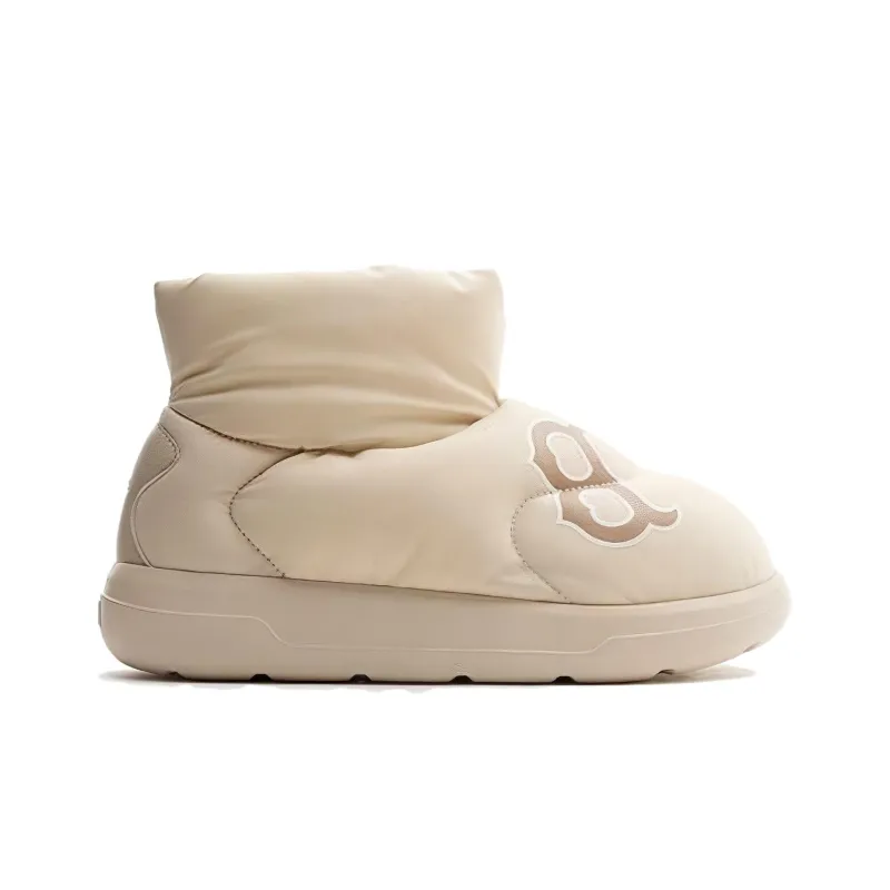 MLB Chunky Classic A FLEECE Durable Cushioning Short Snow Boots Women's Beige-1