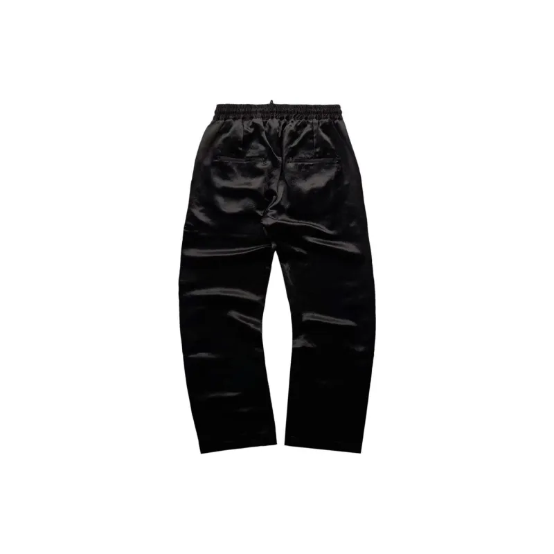 SONG FOR THE MUTE Floral appliqué Satin Track Pants-1