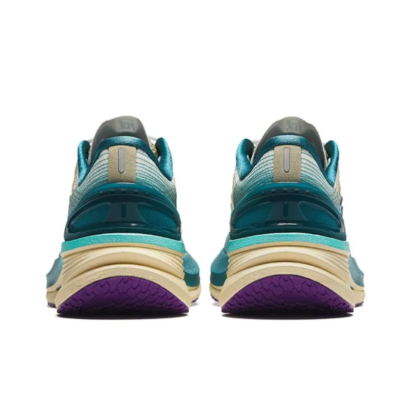 Anta Durable Breathable Low-Top Running Shoes Men's Yellow Cyan-3