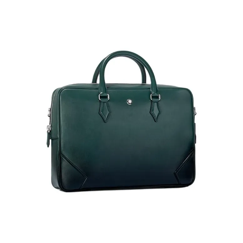 MONTBLANC Meisterstuck Cow Leather Handbag Briefcase Men's British Green-1
