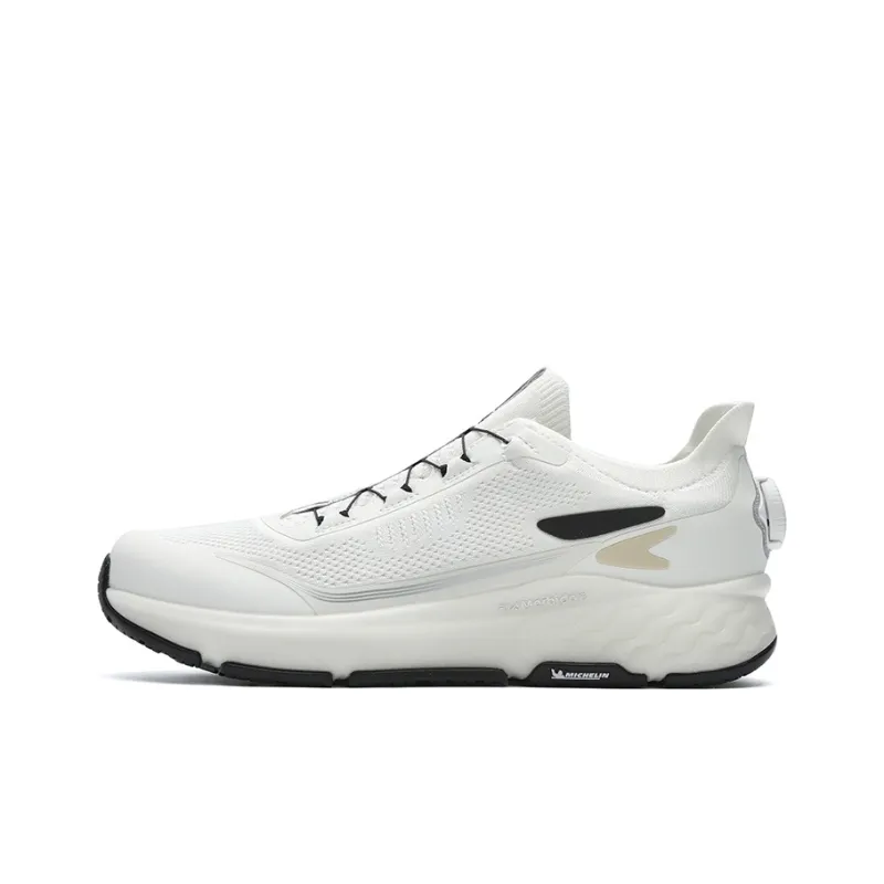 FILA BOA Cushioned Slip Resistant Abrasion Resistant Breathable Low Top Running Shoes Men's White-0