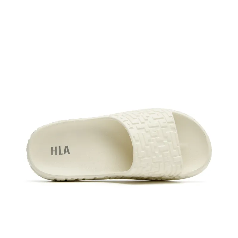 HLA Slide Slippers Men Black/Gray/Apricot-2