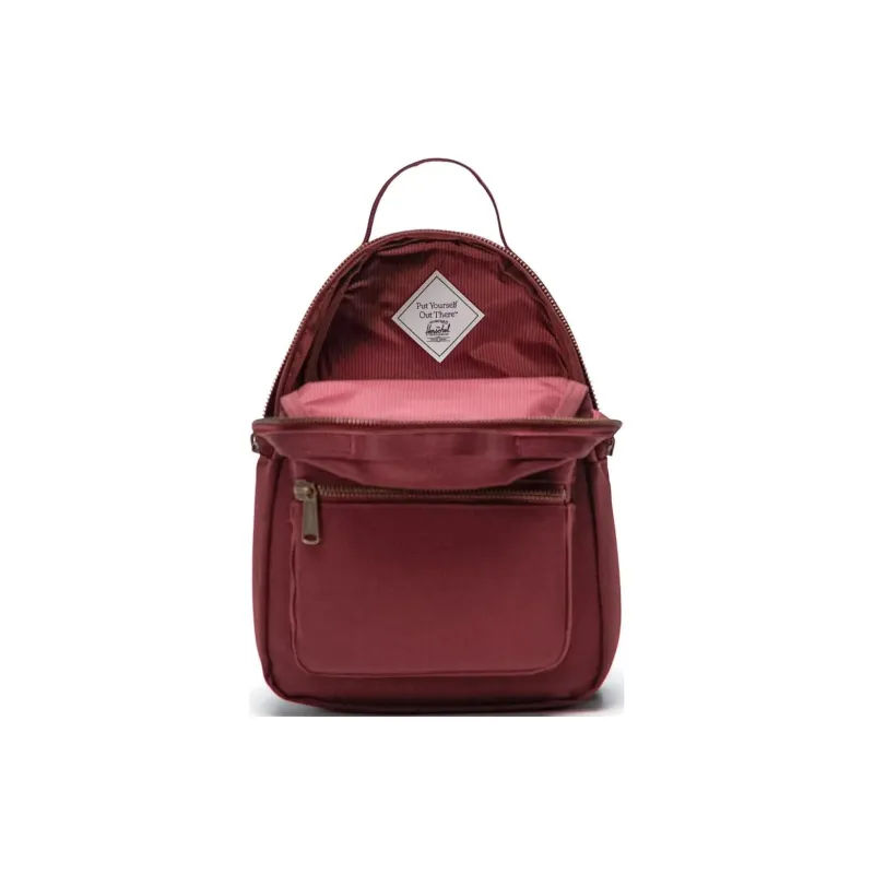Herschel Nova Series Recycled Nylon Backpack Mini Unisex Dark Red-2