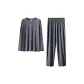 [Long-Sleeved Pants Clothing Sets]Dark Gray Top+Dark Gray Pants