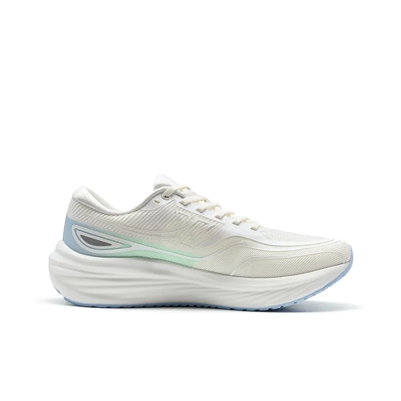 XTEP Running Shoes Men Low Top Sail White/Fluorescent Light Cyan Green/Northern Lights Blue-1