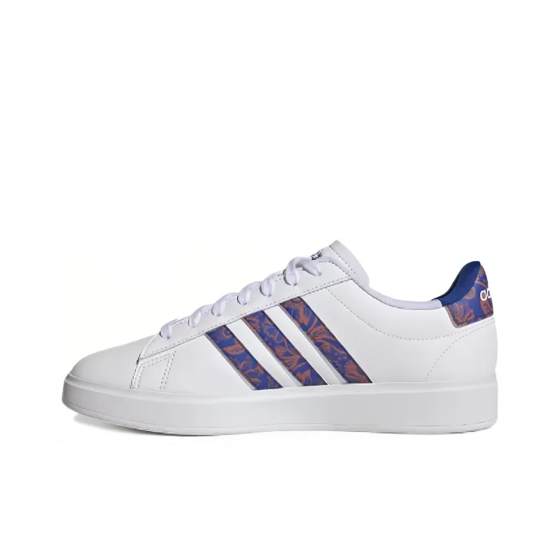 Adidas GRAND COURT 2.0 Anti Slip Wear Resistant Low Top Skateboard Shoes Women's White Blue-0