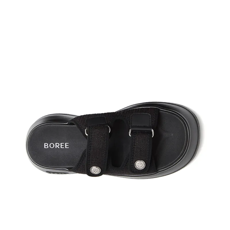 BOREE Slide Slippers Unisex Joyful White/Cool Black-7