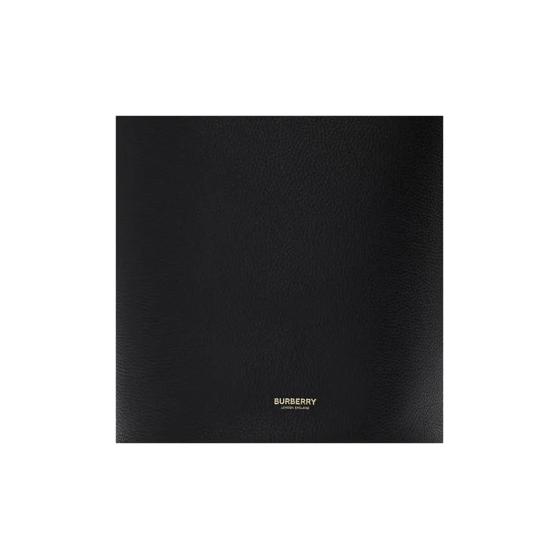 Burberry Grained Calfskin Bucket Bags Shoulder Bag Crossbody Bag Handbag Medium Size Women's Black-7