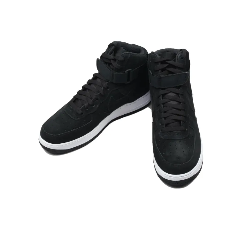Nike Air Force 1 High '07 Triple Black Suede White-2