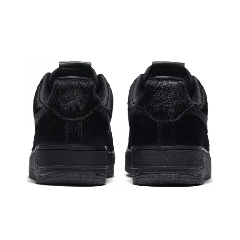Nike Air Force 1 'Pony Hair' Coverage Wear-Resistant Low-Top Skateboard Shoes Women's Black-4