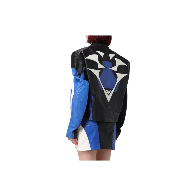 Vetements Tribal Leather Racing Jacket 'Black'-1