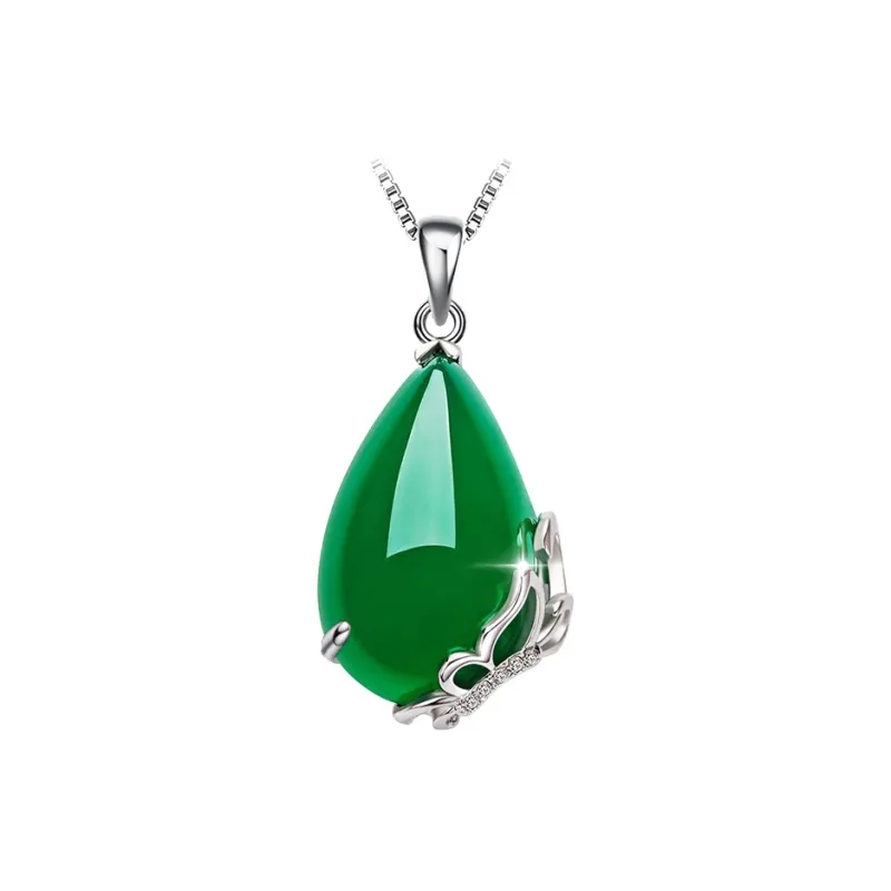 Love Chalcedony Necklaces Women's-2