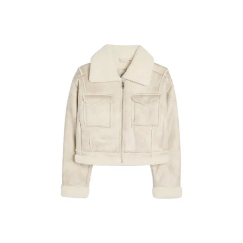 Hollister Velvet Jackets Women's Cream