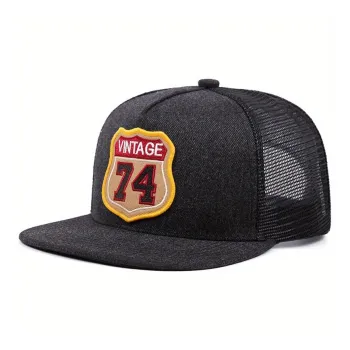 AAJF Cotton Street Embroidery Numbers 74 Hip-Hop Sun Protection Baseball Cap Unisex