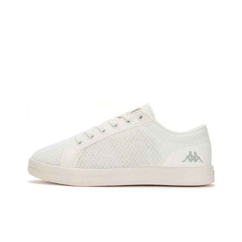 Kappa Slip Resistant And Breathable Low Top Skateboard Shoes Unisex White-0