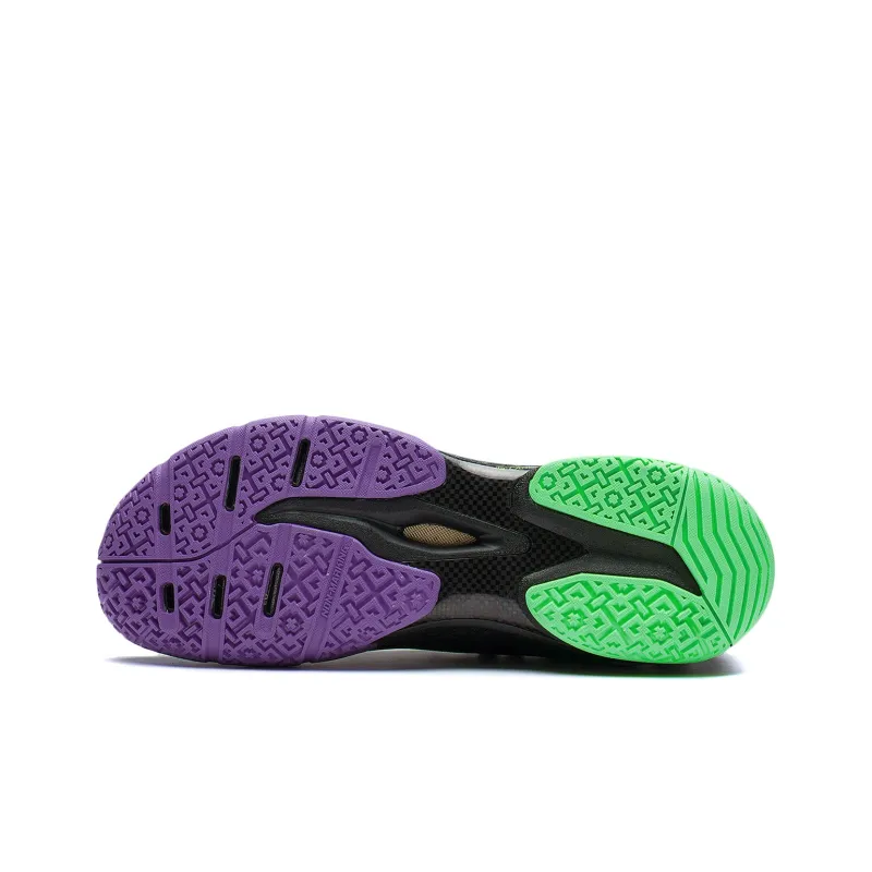 LINING Sprint Pro Badminton Shoes Unisex Low Top Black/Green-2