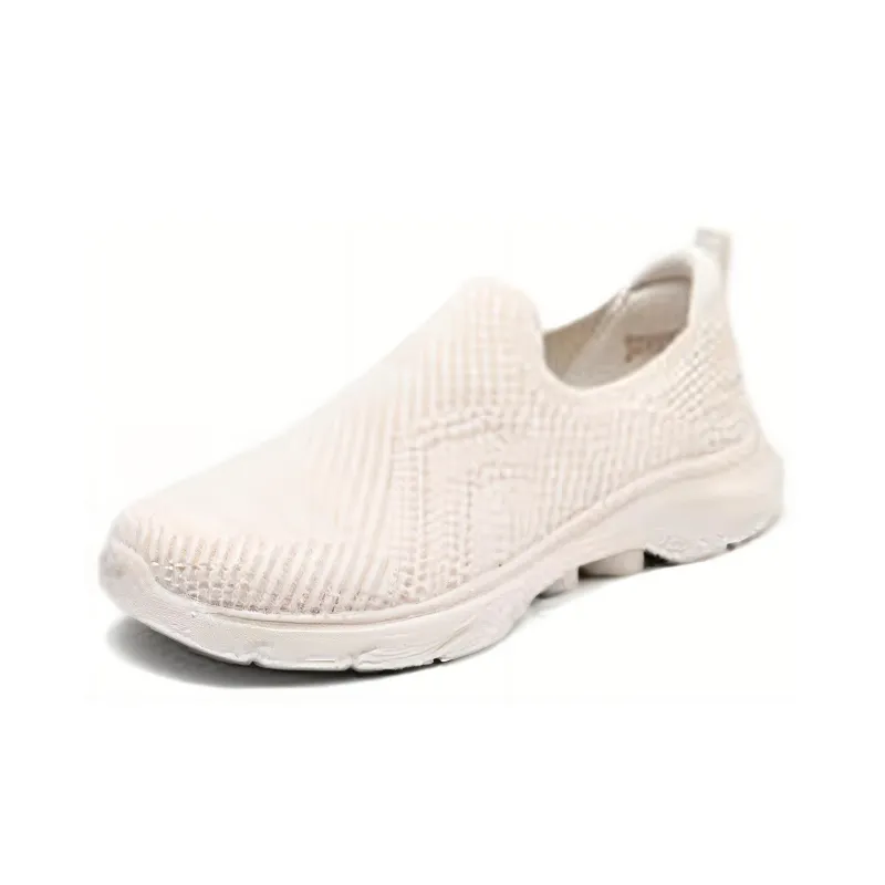 Skechers WOMEN'S GO WALK Cushioning Wear Resistant Breathable Lightweight Rebound Low Top Casual Shoes Women's Ivory-2