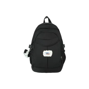 NOMK Nylon Backpack Backpack Travel Bag Computer Backpack Women's Black/Ecru/Pink/Purple