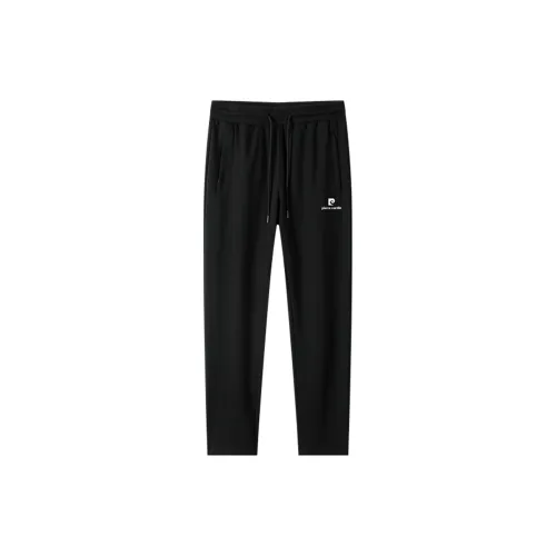 PIERRE CARDIN Casual Pants Men Black Flat Mouth