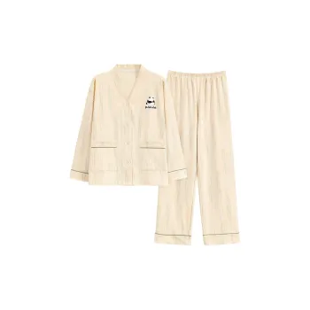 Ordifen Pajama Set Women's Apricot