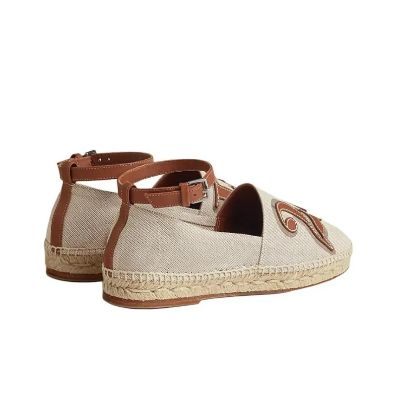 HERMES Indirizzo Espadrilles Women's Umber-3