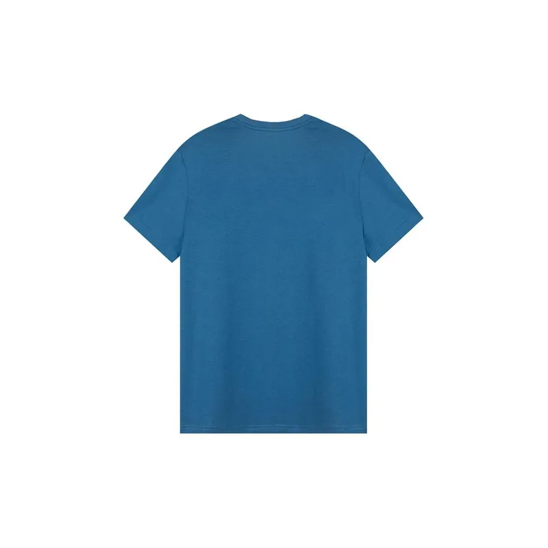 QIAODAN Drop Shoulder Sleeve T Shirt Men's Caihe Blue-1